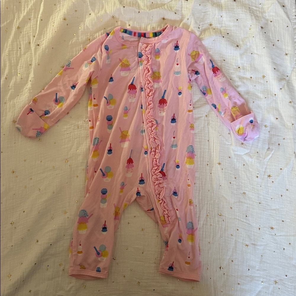 Magnetic Me Pink Baby Onesie with Colorful Print